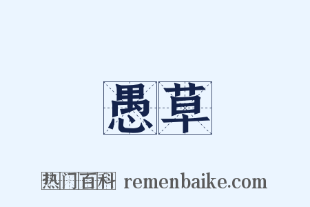 愚草是什么意思的图片